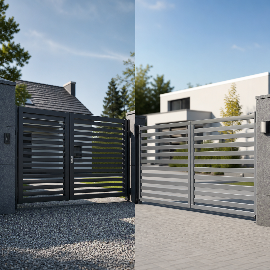 Bramy stalowe czy aluminiowe — porównanie